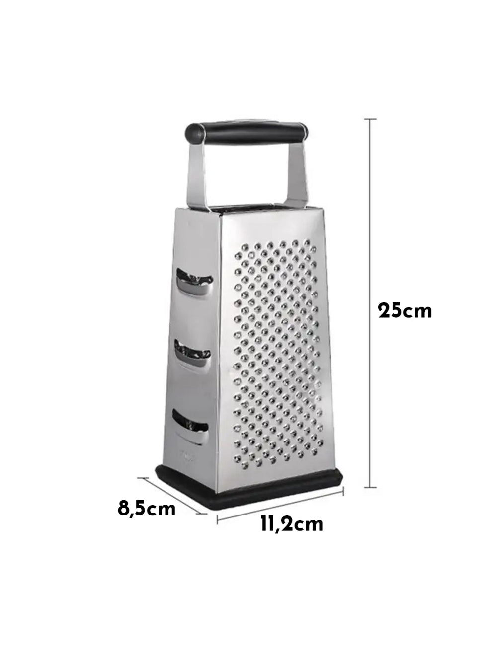 Ralador Fatiador Inox 4 em 1 C/ Alça Cozinha Legumes Queijos
