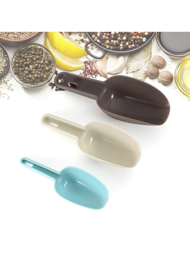 Colher Concha Pegador Medidoras Cozinha Gelo Cereais Ração 3un