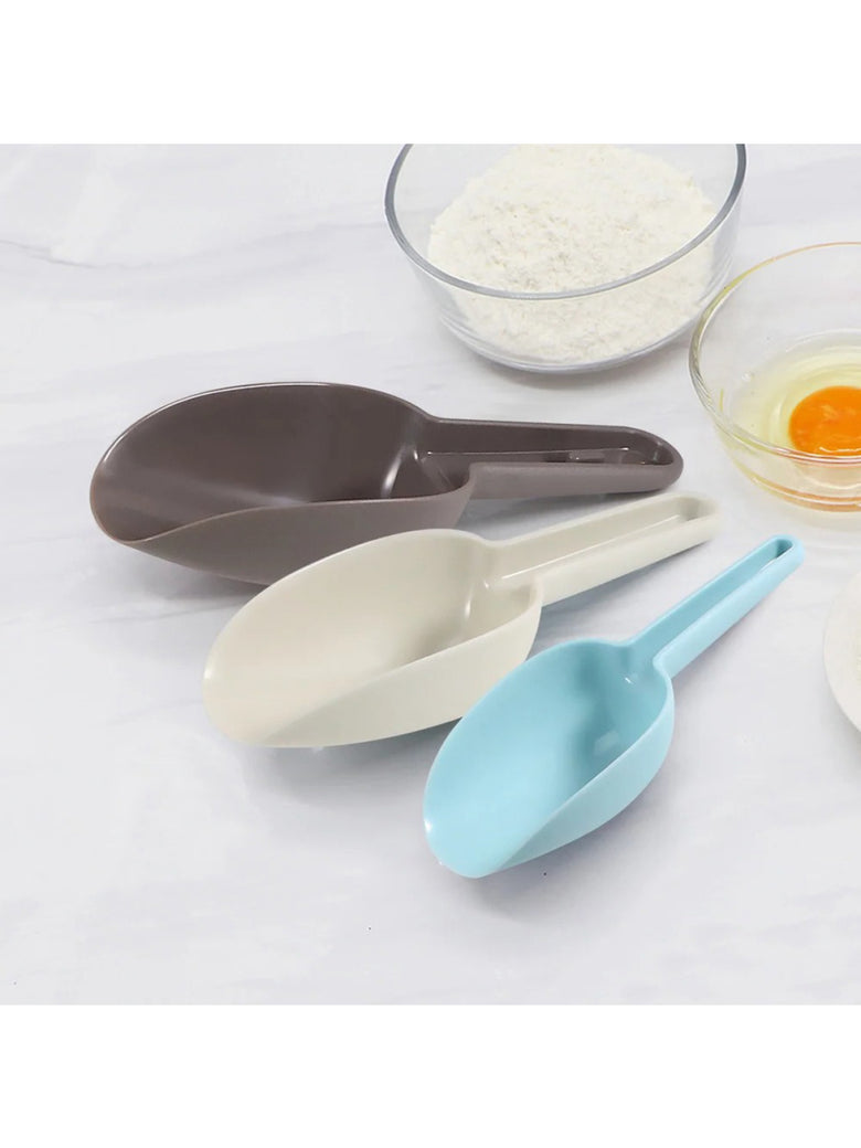 Colher Concha Pegador Medidoras Cozinha Gelo Cereais Ração 3un