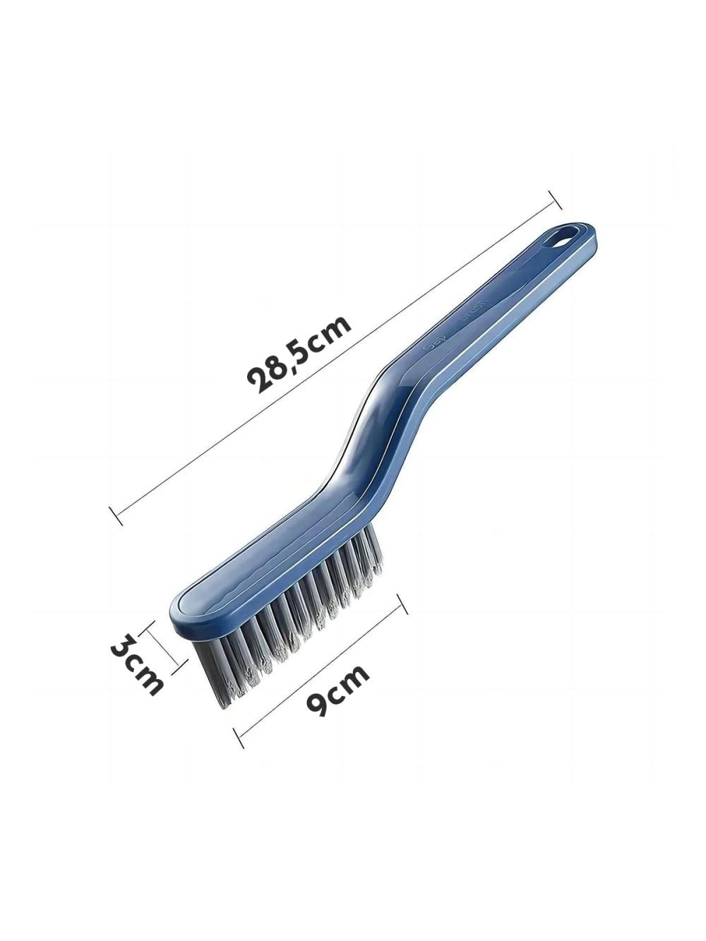 Escova Multiuso Limpeza Cantos Pinça 2 em 1 Banheiro Cozinha Cor:Azul