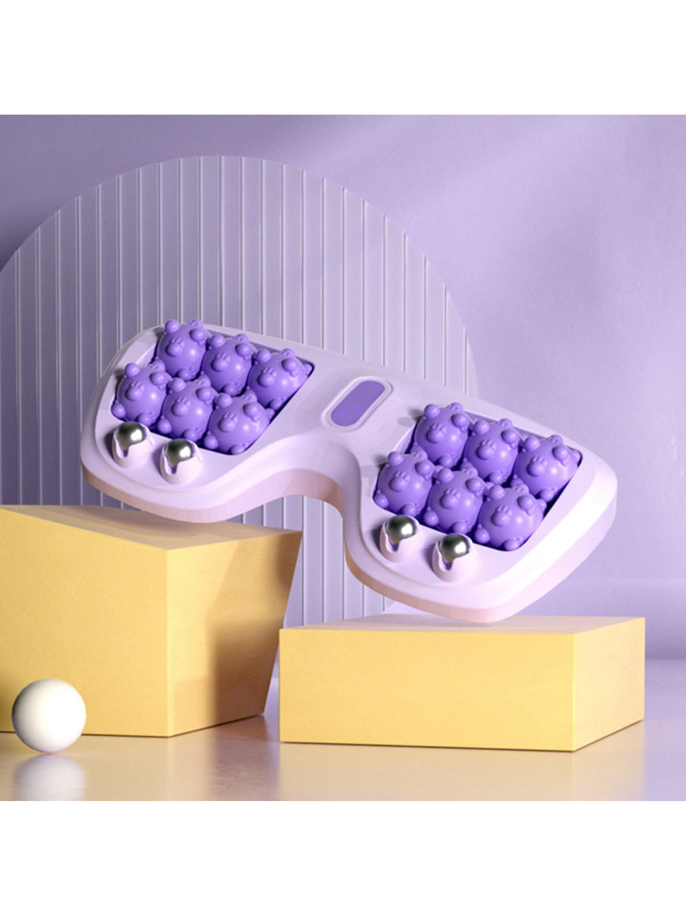 Massageador De Pé Rolo Ímã Portátil Dores Fascite Plantar Tendinite Cor:Lilás