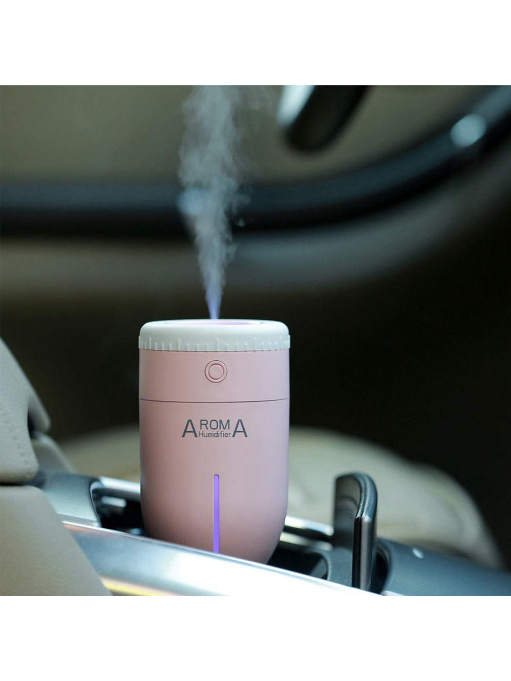 Umidificador De Ar Portatil Purificador Usb Lens Aroma Cor:Rosa