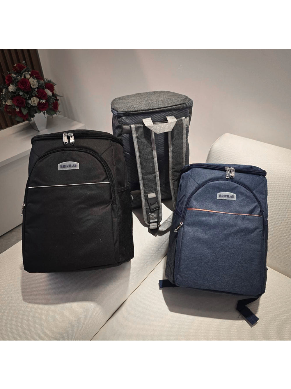 Mochila Bolsa Térmica Cooler Praia Passeio Marmita Cerveja Cor:Preto