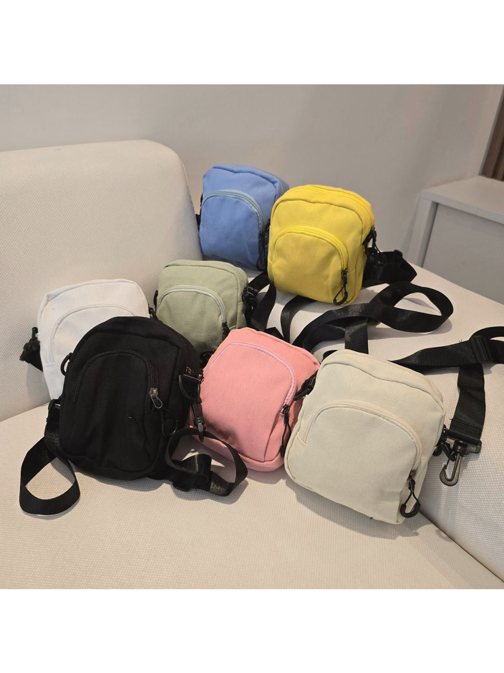 Shoulder Bag Bolsa Transversal Pano Lisa Pochete Necessaire Cor:Branco