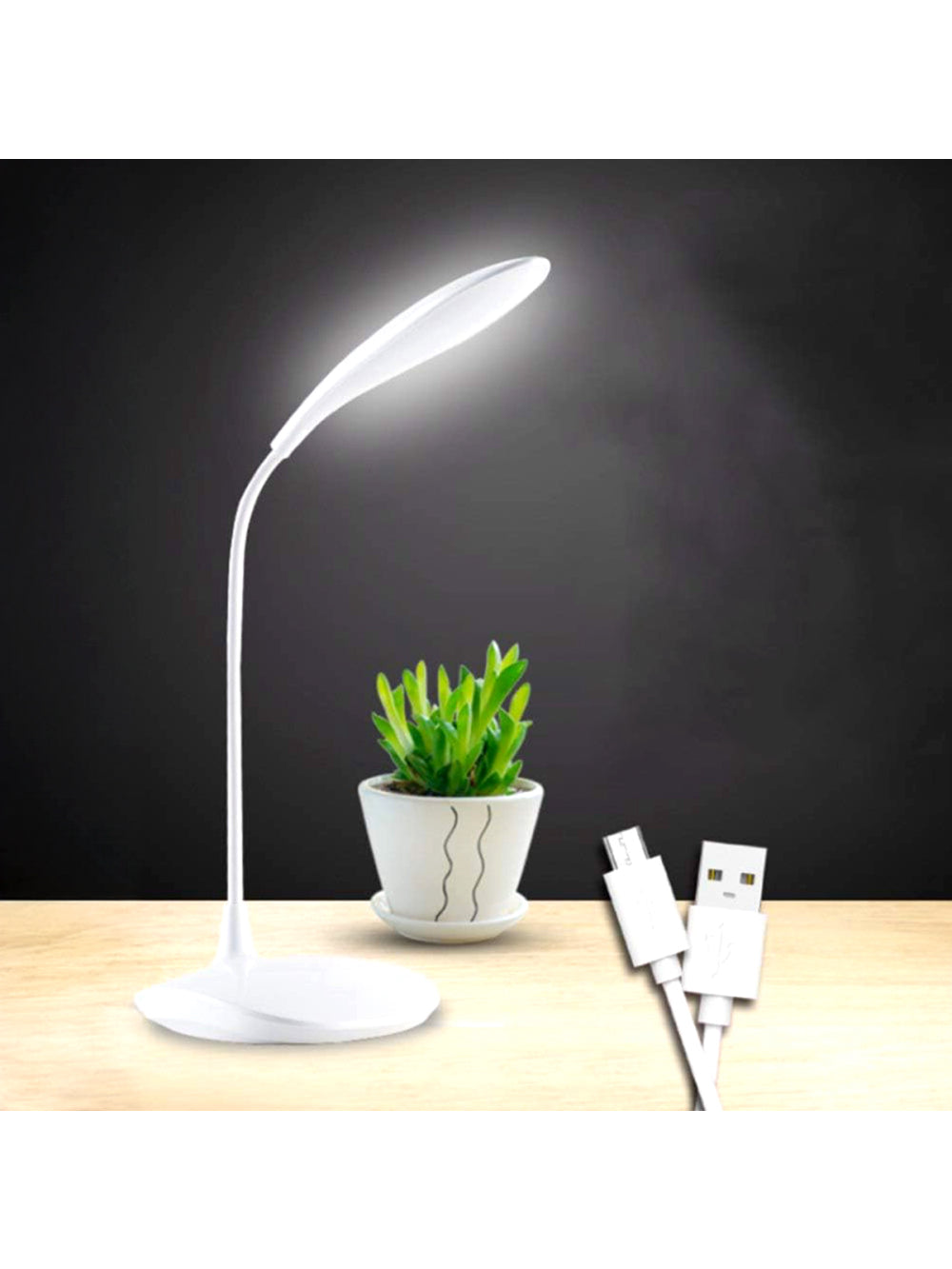 Luminária Mini Luz Led Pc Notebook Usb Flexível Portátil Cor:Branco