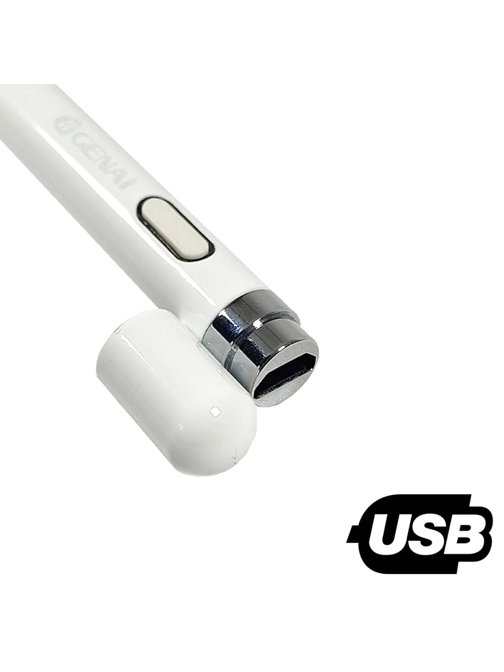 Caneta Touch Ponta Fina Stylus Alta Precisão Universal Tablet Cor:Branco