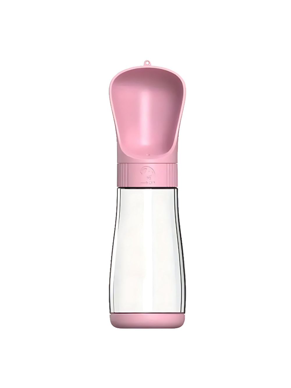 Garrafa Água Bebedouro Pet Passeio Com Trava Portátil 330ml Cor:Rosa