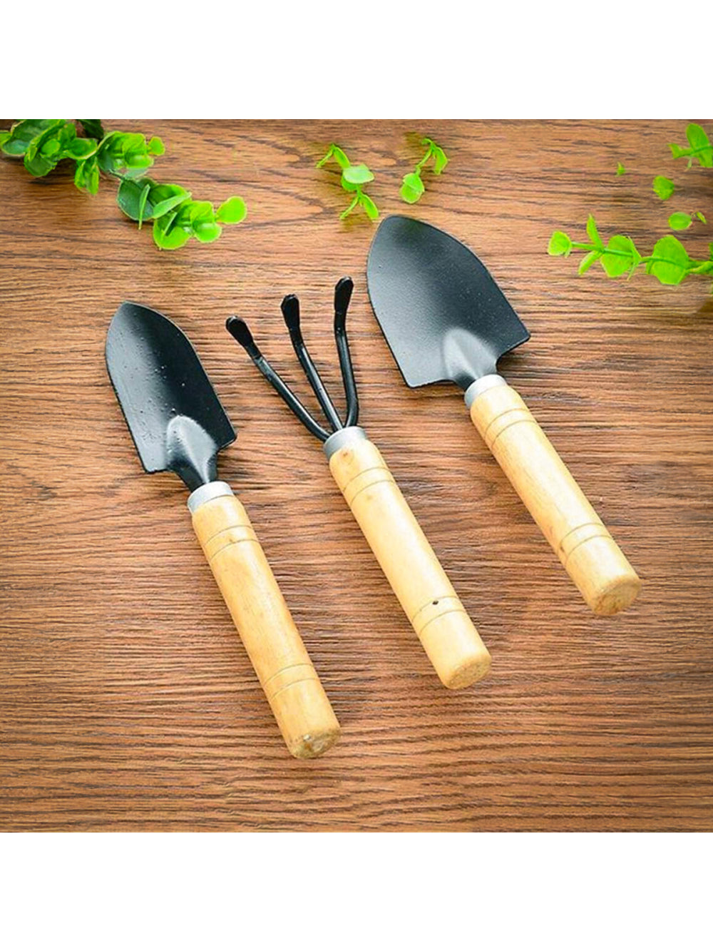 Kit 3 Peças Ferramentas Jardinagem Jardim Horta Pá Ancinho