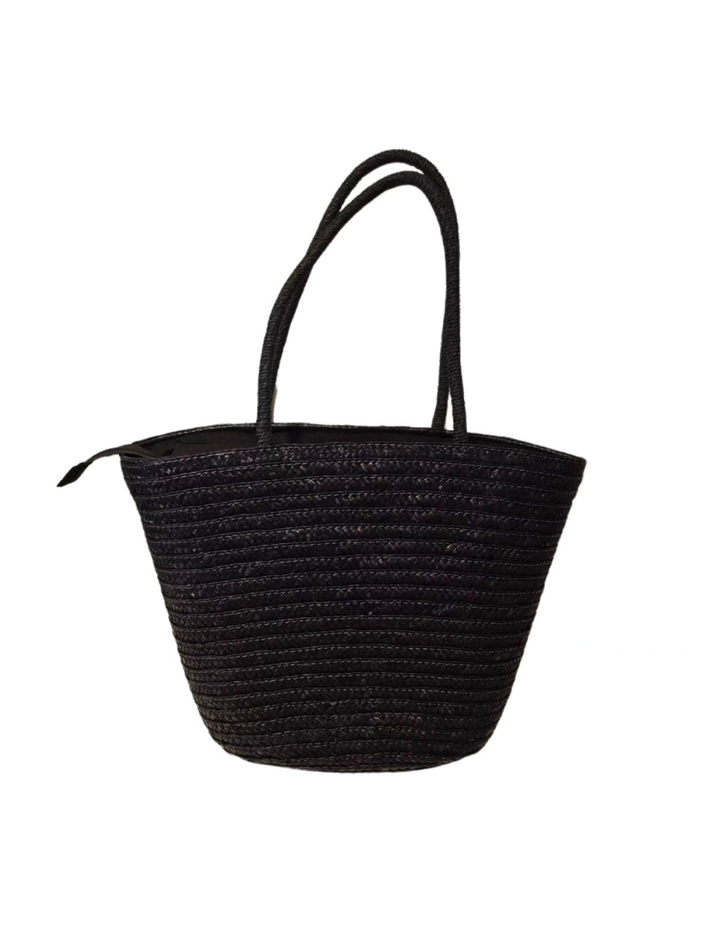 Bolsa Grande Cesta Artesanal Ombro Praia Piscina Grande Cor:Preto