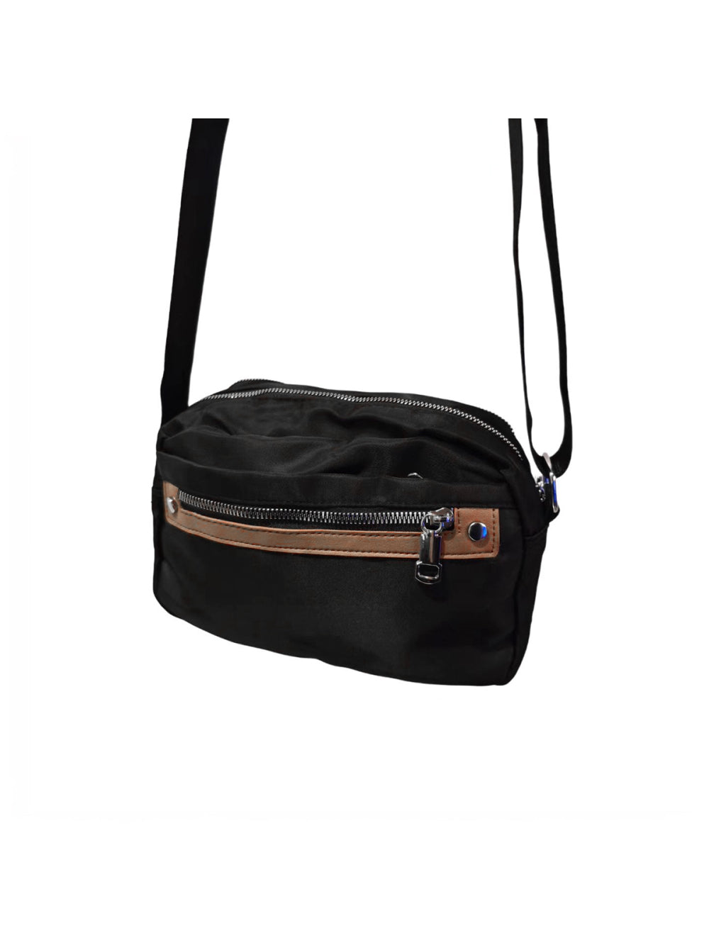 Pochete Bolsa Transversal Retangular Alça Ajustável Casual Lisa Cor:Preto