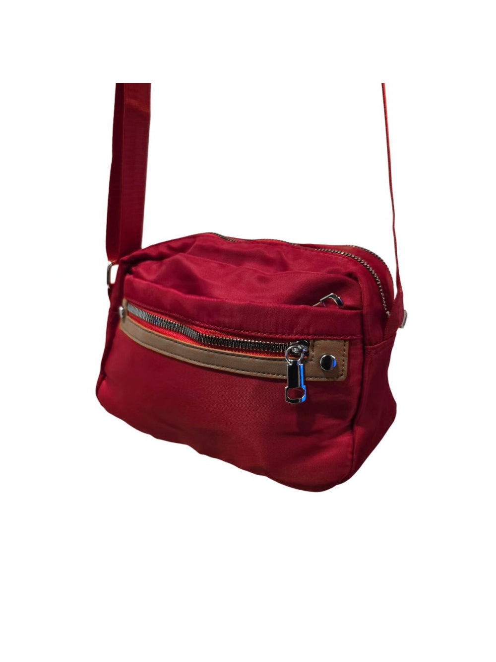 Pochete Bolsa Transversal Retangular Alça Ajustável Casual Lisa Cor:Vinho