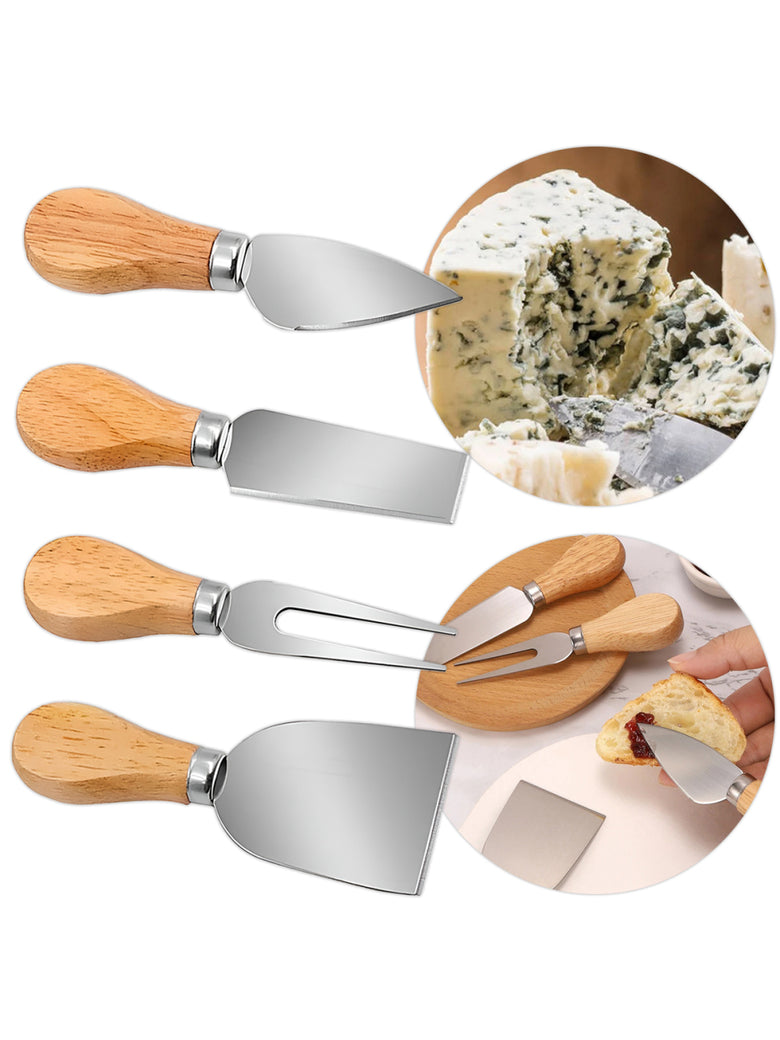 Conjunto Jogo De Utensílios Queijo Inox 4 Peças Gourmet