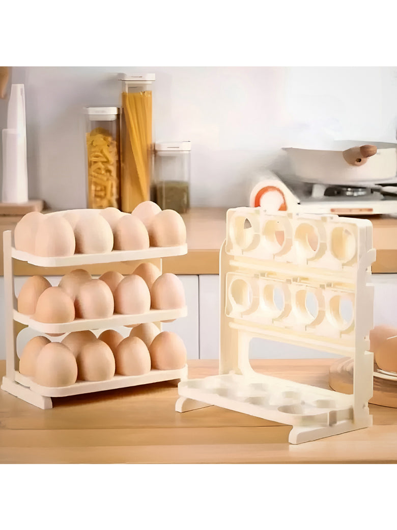 Porta Ovos Bandeja Dispenser Dobrável Organizadora Ate 24 Un