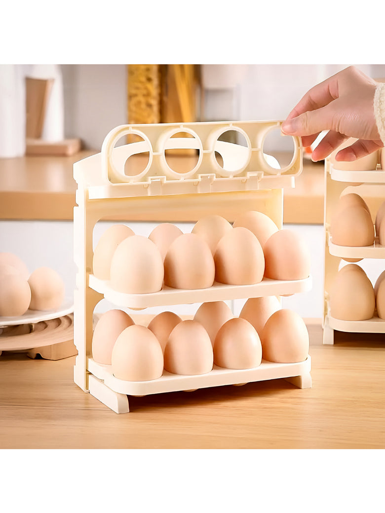 Porta Ovos Bandeja Dispenser Dobrável Organizadora Ate 24 Un