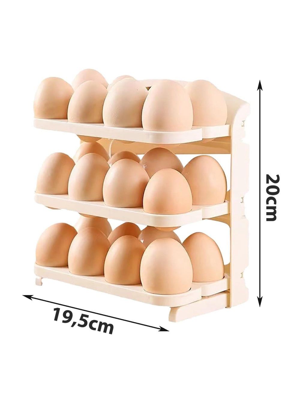 Porta Ovos Bandeja Dispenser Dobrável Organizadora Ate 24 Un