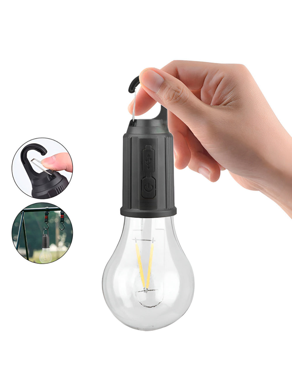 Luminária LED Para Acampamento Recarregável Portátil