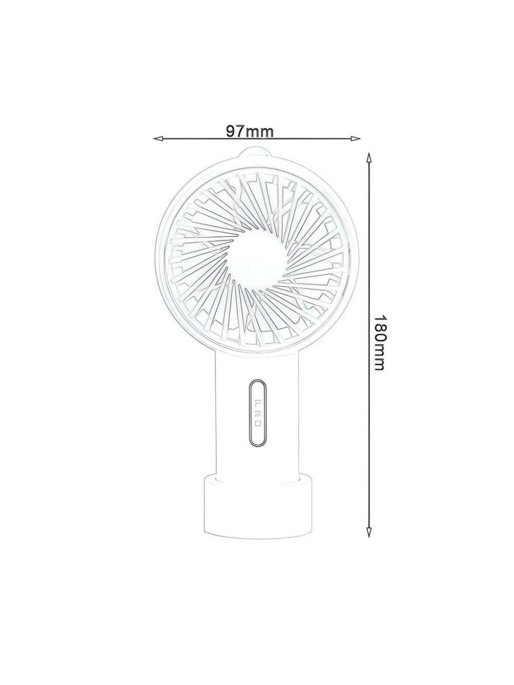 Ventilador Portátil Para Mesa Recarregável com Base Cor:Azul