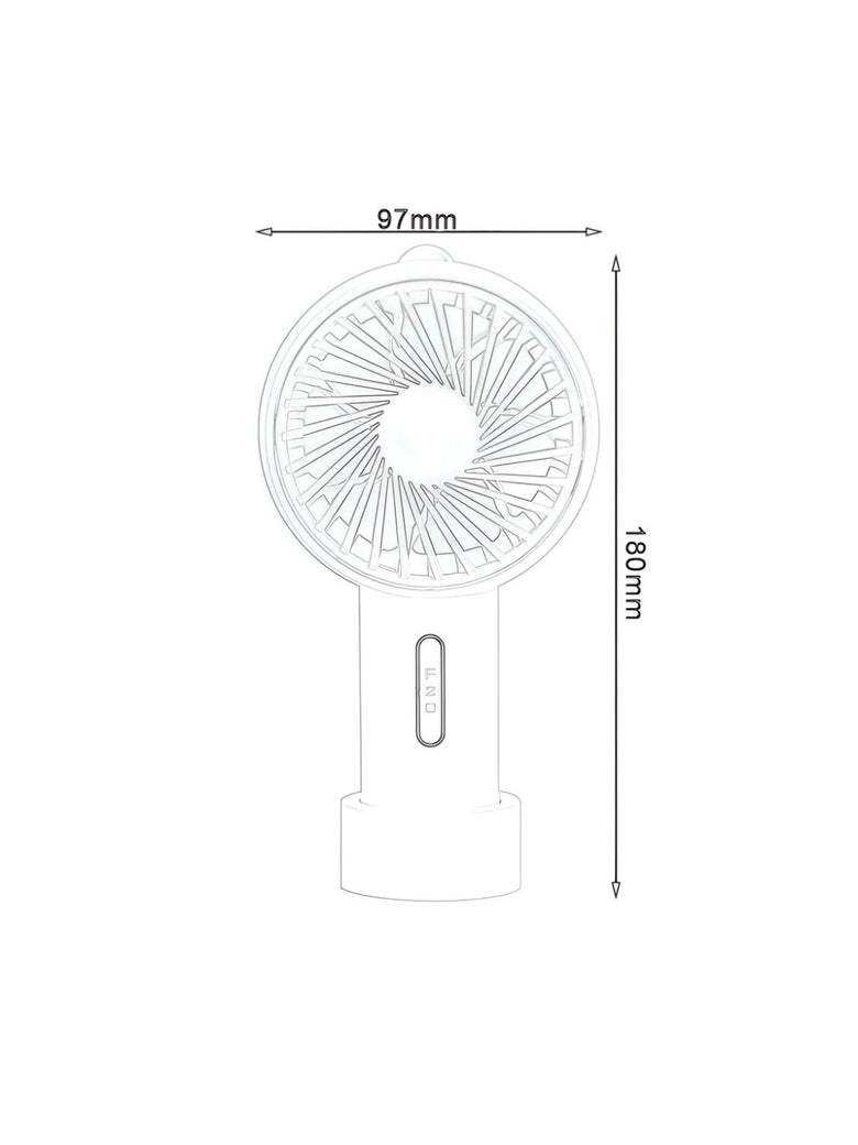 Ventilador Portátil Para Mesa Recarregável com Base Cor:Azul
