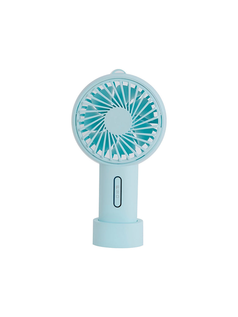 Ventilador Portátil Para Mesa Recarregável com Base Cor:Azul