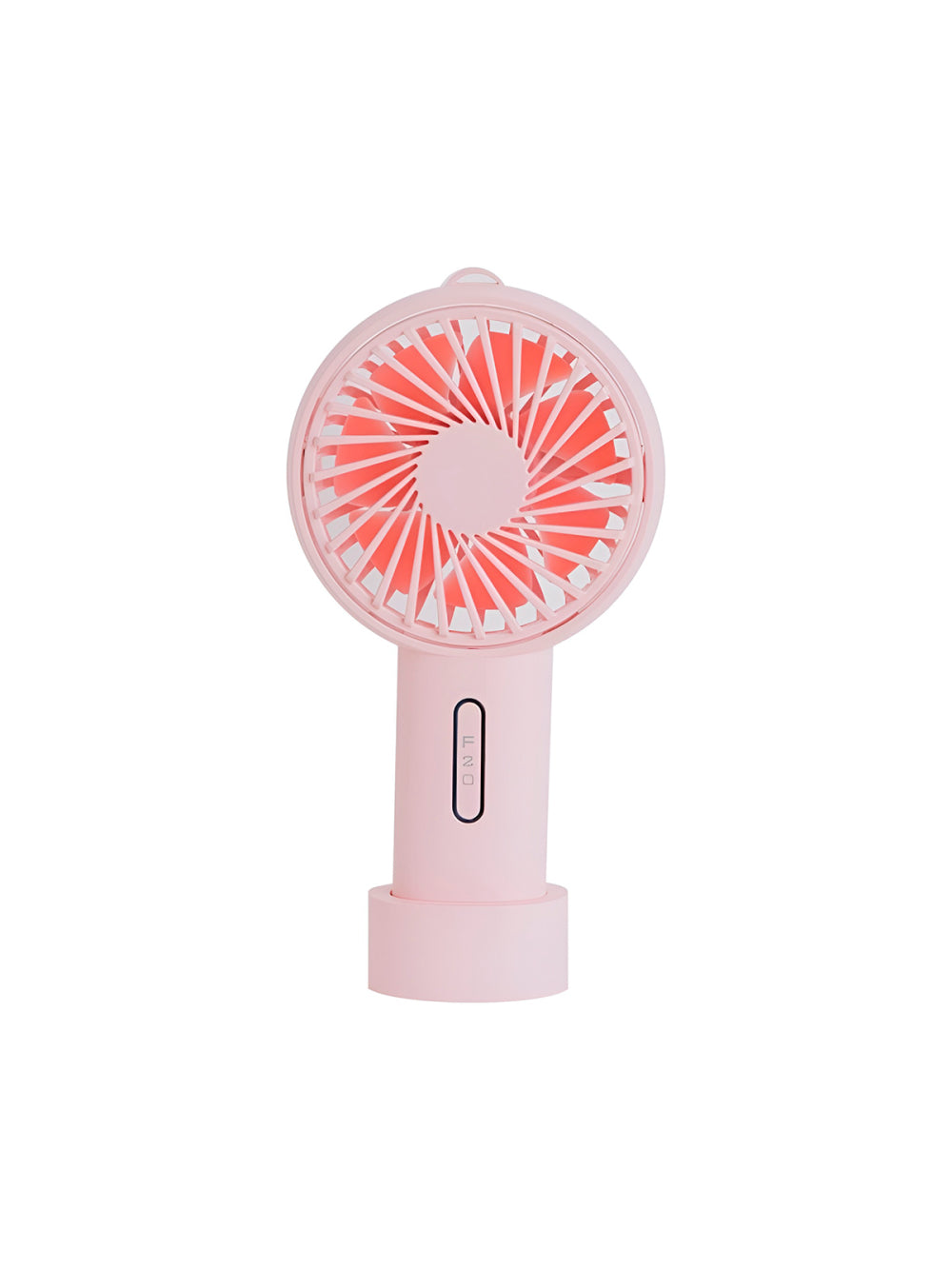 Ventilador Portátil Para Mesa Recarregável com Base Cor:Rosa