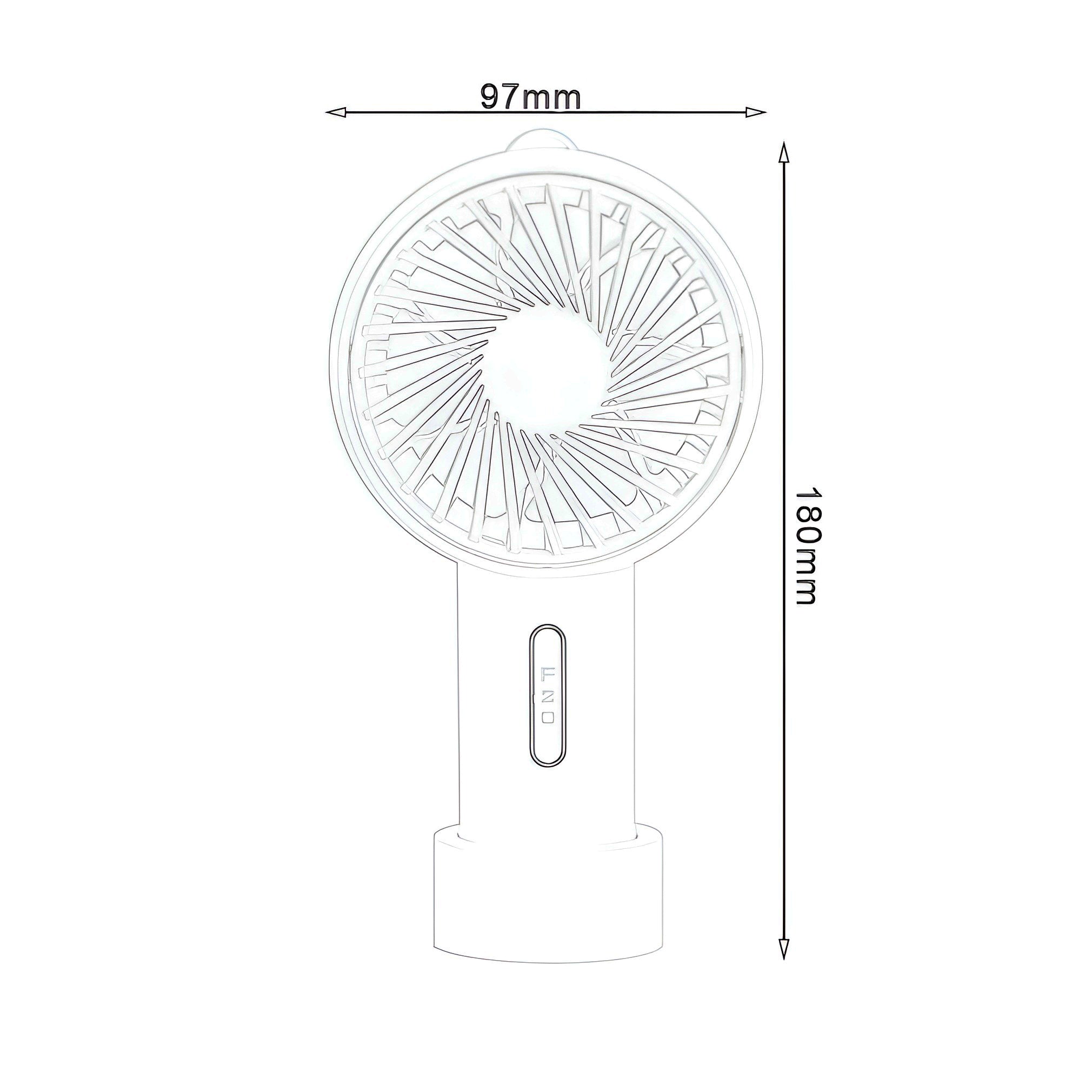 Ventilador Portátil Para Mesa Recarregável com Base Cor:Rosa