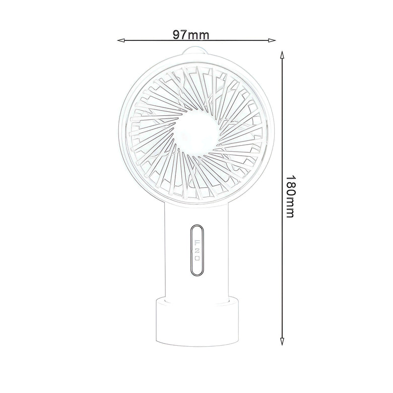 Ventilador Portátil Para Mesa Recarregável com Base Cor:Rosa