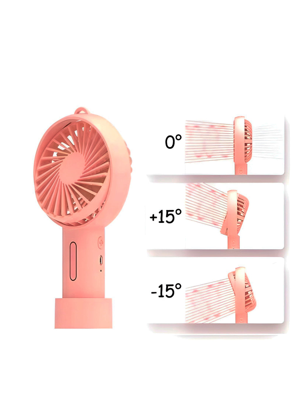 Ventilador Portátil Para Mesa Recarregável com Base Cor:Verde