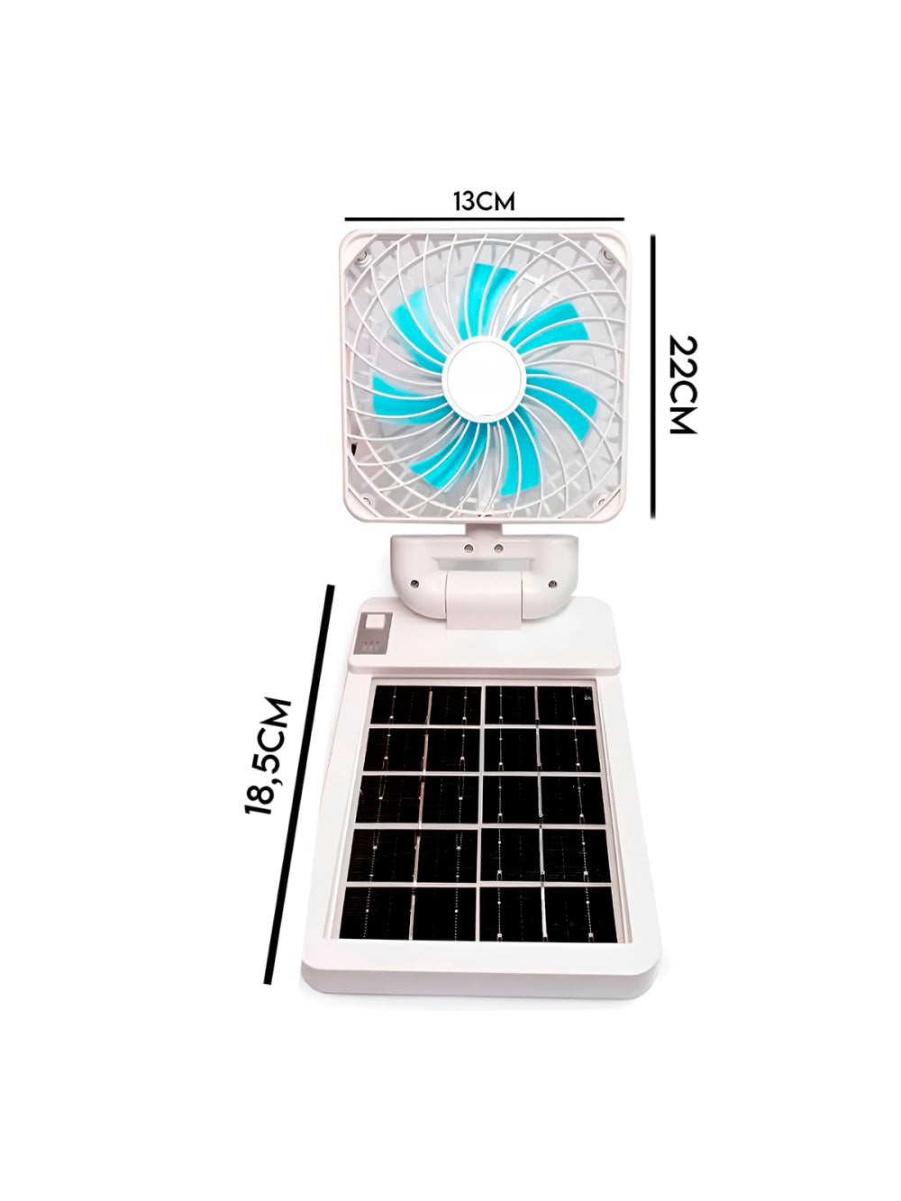 Ventilador Dobrável Portátil Carregamento Solar E Cabo USB