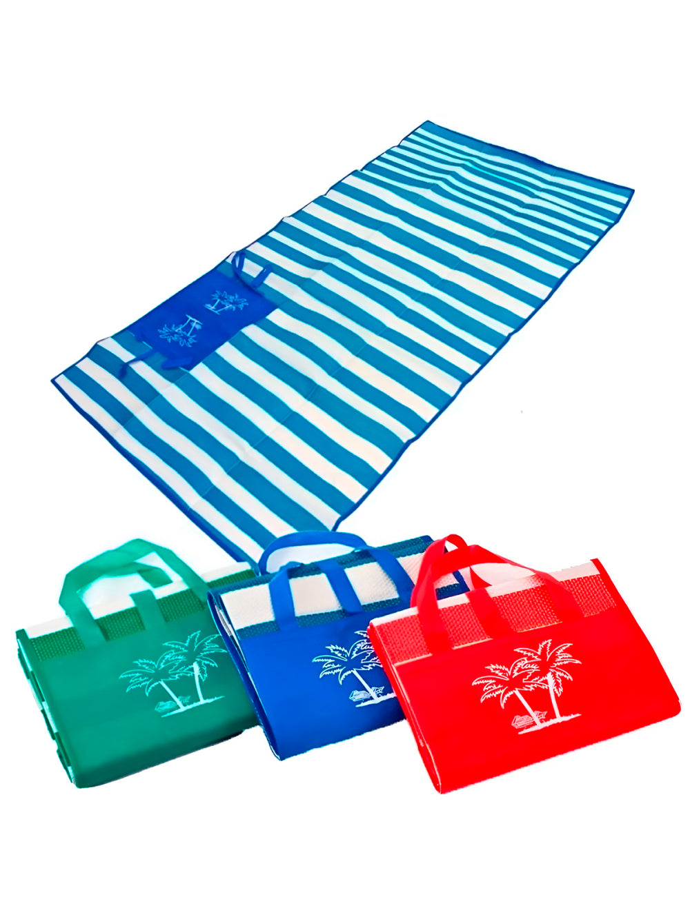 Esteira Bolsa Com Alça de Praia Piscina Impermeável Cor:Verde
