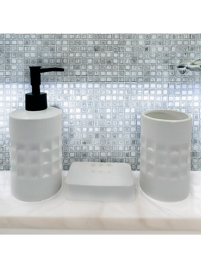 Conjunto Para Banheiro 3 Peças Bancada Pia Organização Modelo:Malta;Cor:Preto