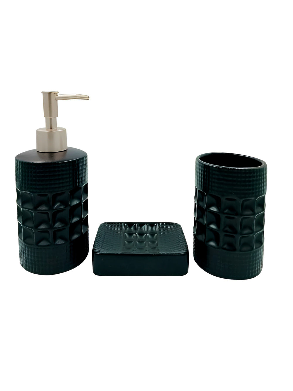 Conjunto Para Banheiro 3 Peças Bancada Pia Organização Modelo:Pequim;Cor:Preto