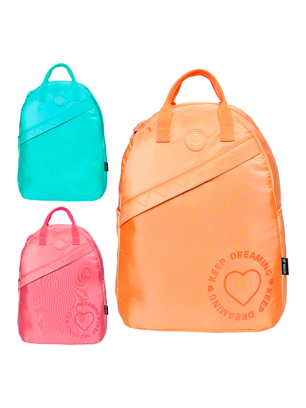 Mochila Escolar Juvenil de Costas Coloridas Escola Passeio Cor:Laranja