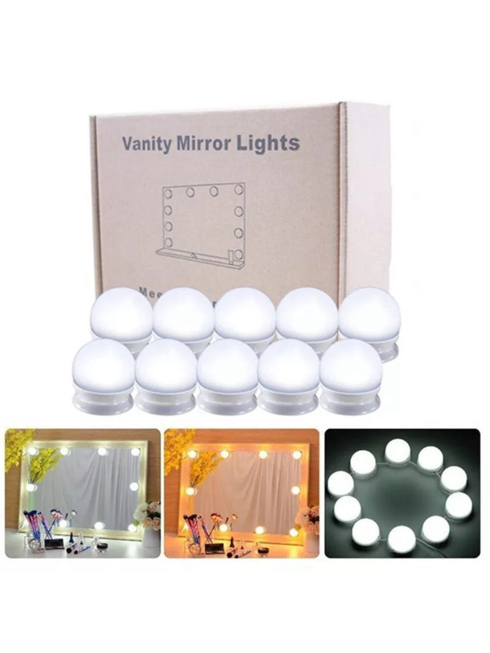 Kit Luz Camarim Studio Com 10 Lampadas Led Maquiagem