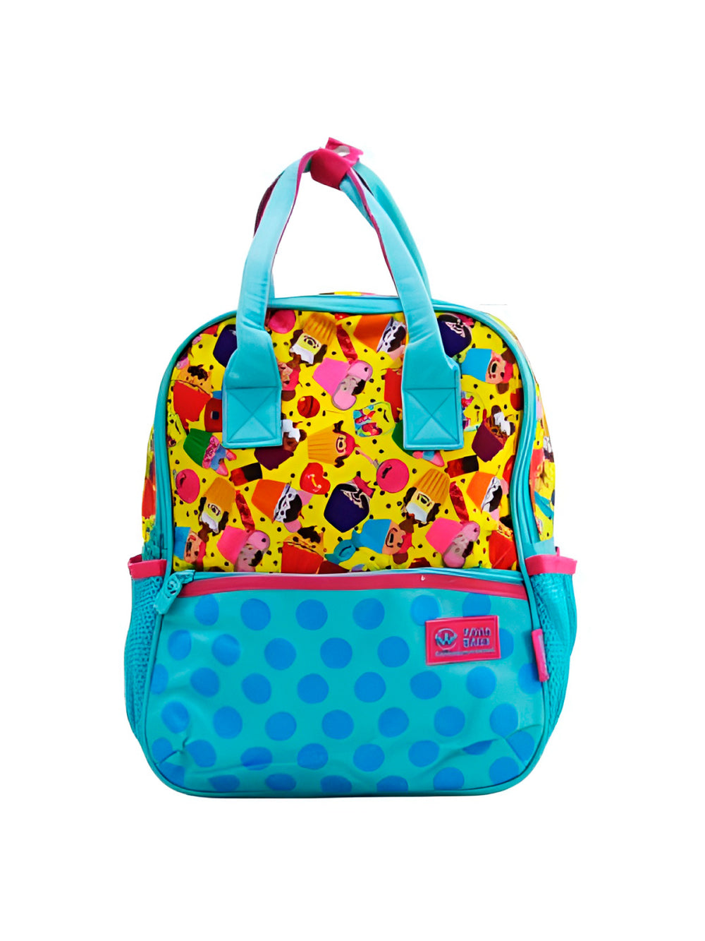 Mochila de Costas Bolsa Infantil Baby Feminina Docinhos Cor:Azul