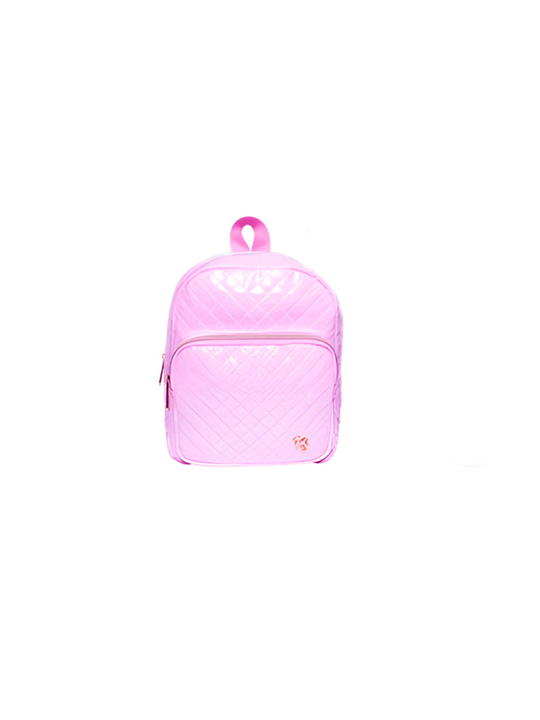 Mochila de Costas Feminina Brilhosa Glitter Passeio Cor:Rosa