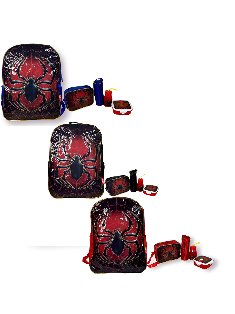 Kit Mochila Escolar com Acessórios Infantil Homem Aranha Cor:Azul