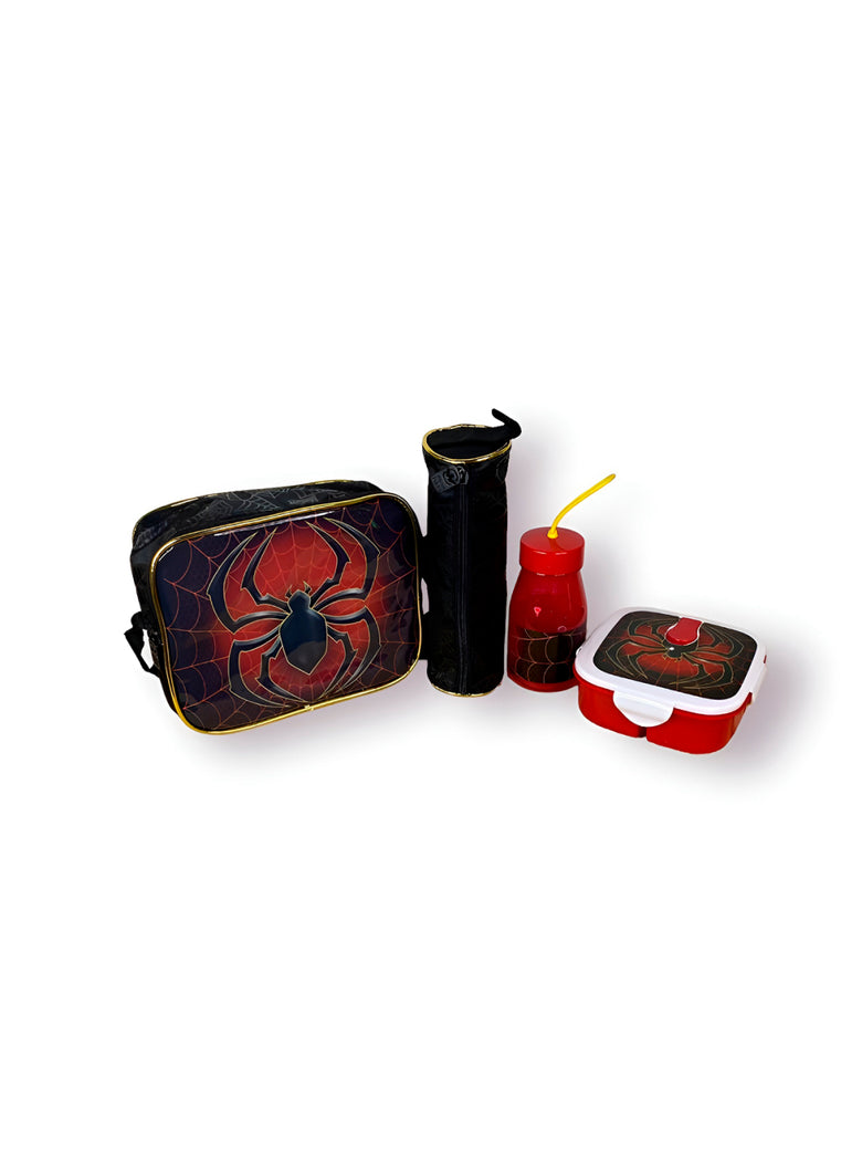 Kit Mochila Escolar com Acessórios Infantil Homem Aranha Cor:Azul