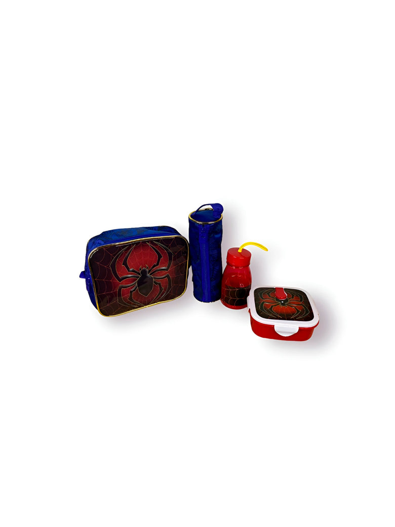 Kit Mochila Escolar com Acessórios Infantil Homem Aranha Cor:Vermelho