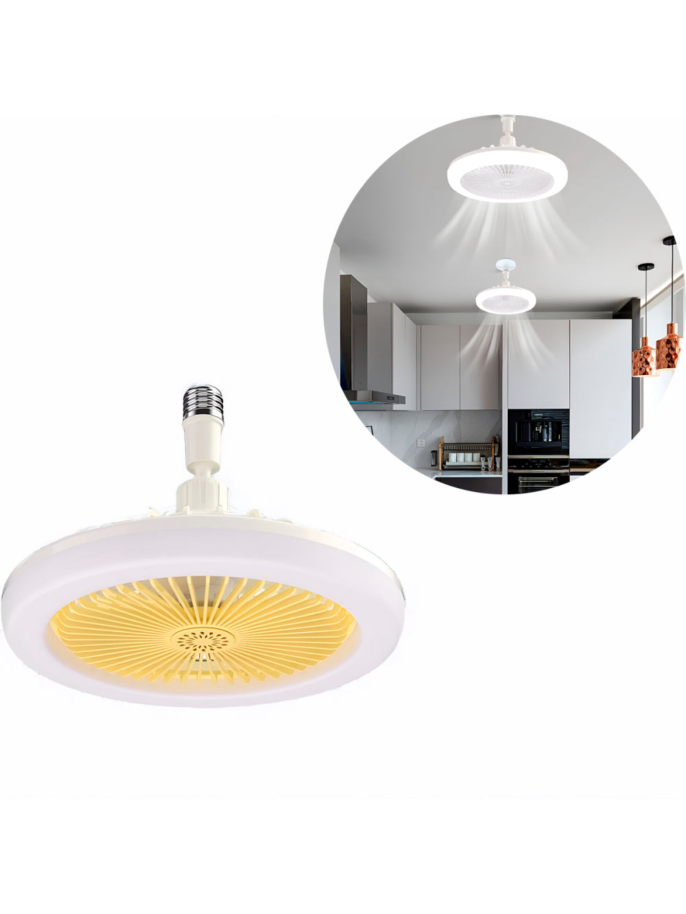 Luminária Ventilador de Teto Luz LED Quarto Sala Iluminação