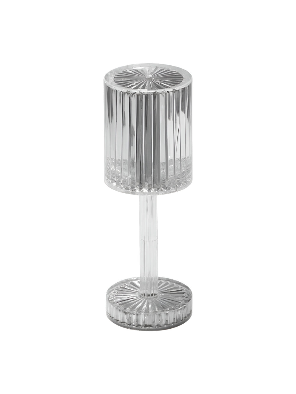 Luminária LED Abajur Acrílico Transparente Recarregável