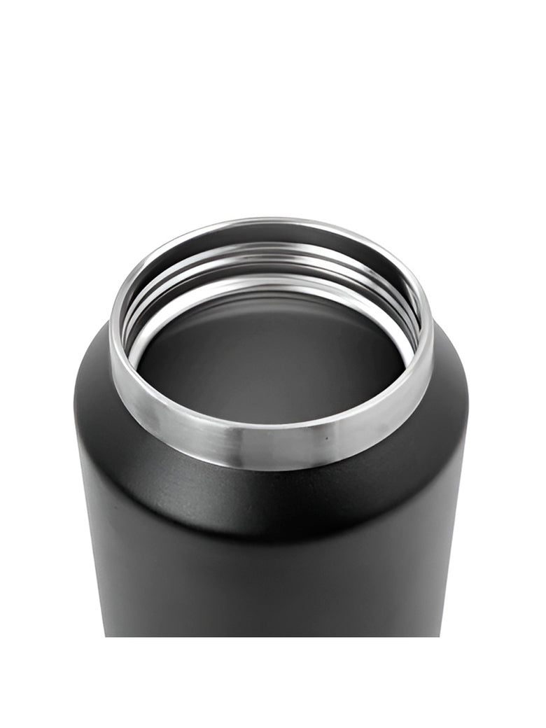 Garrafa Térmica Flip Squeeze Alça Canudo 1000ml Academia Cor:Preto