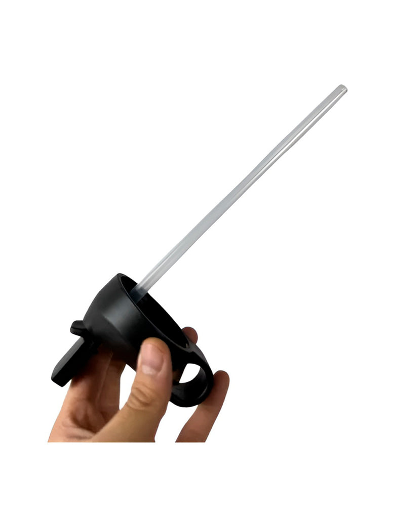 Garrafa Térmica Flip Squeeze Alça Canudo 1000ml Academia Cor:Preto