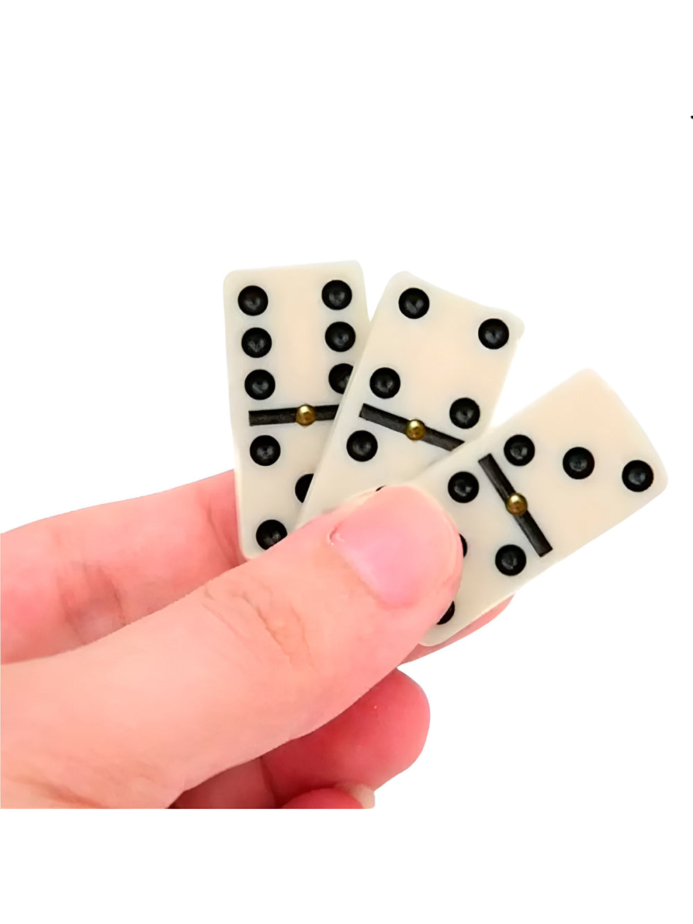 Dominó Profissional Osso Estojo 28 Peças Double Six Jogo Cor:Preto