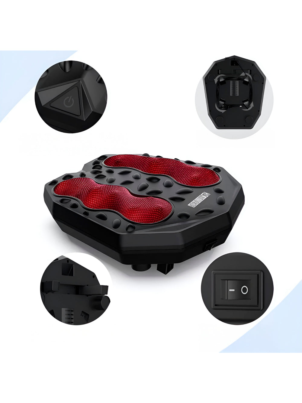Massageador de Costas e Pés Portátil Sem Fio Shiatsu