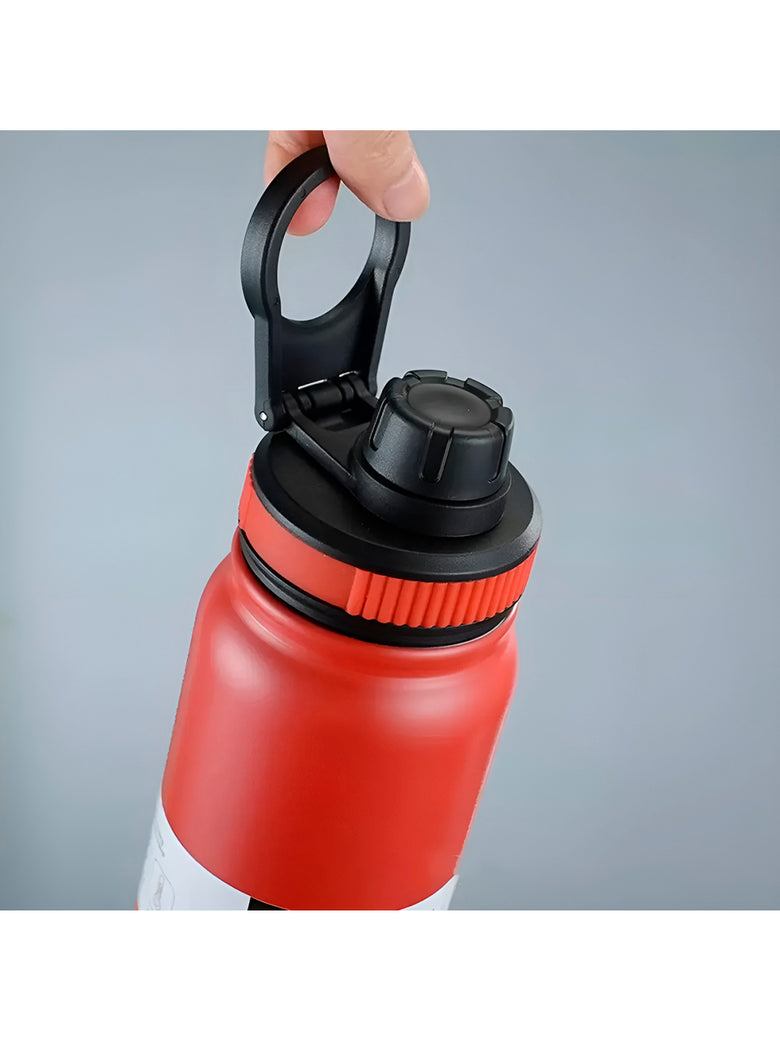 Garrafa Térmica Inoxidável Basic 1 Litro Academia Hidratação Cor:Branco