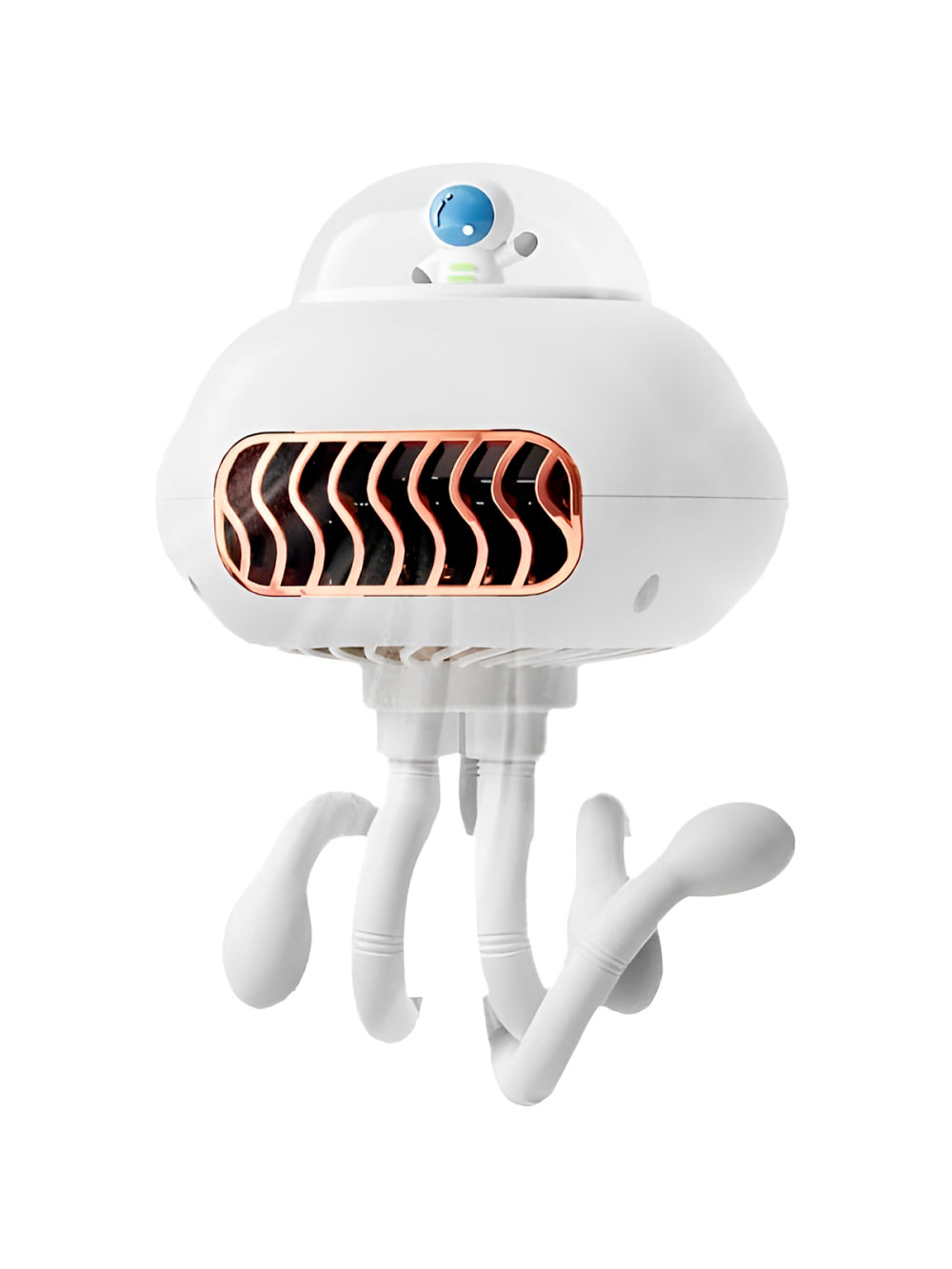 Mini Ventilador Elétrico Portátil Flexível Polvo Enrolado Cor:Branco