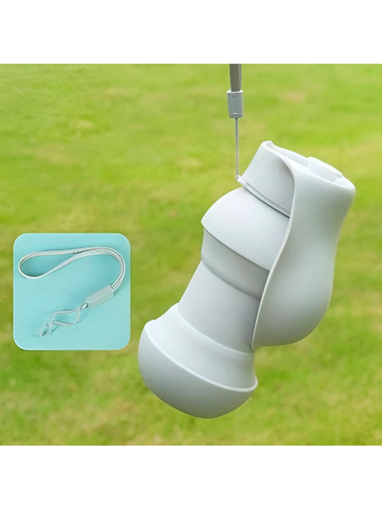 Bebedouro Dobrável para Pets Silicone 300ml Flexível Cor:Branco