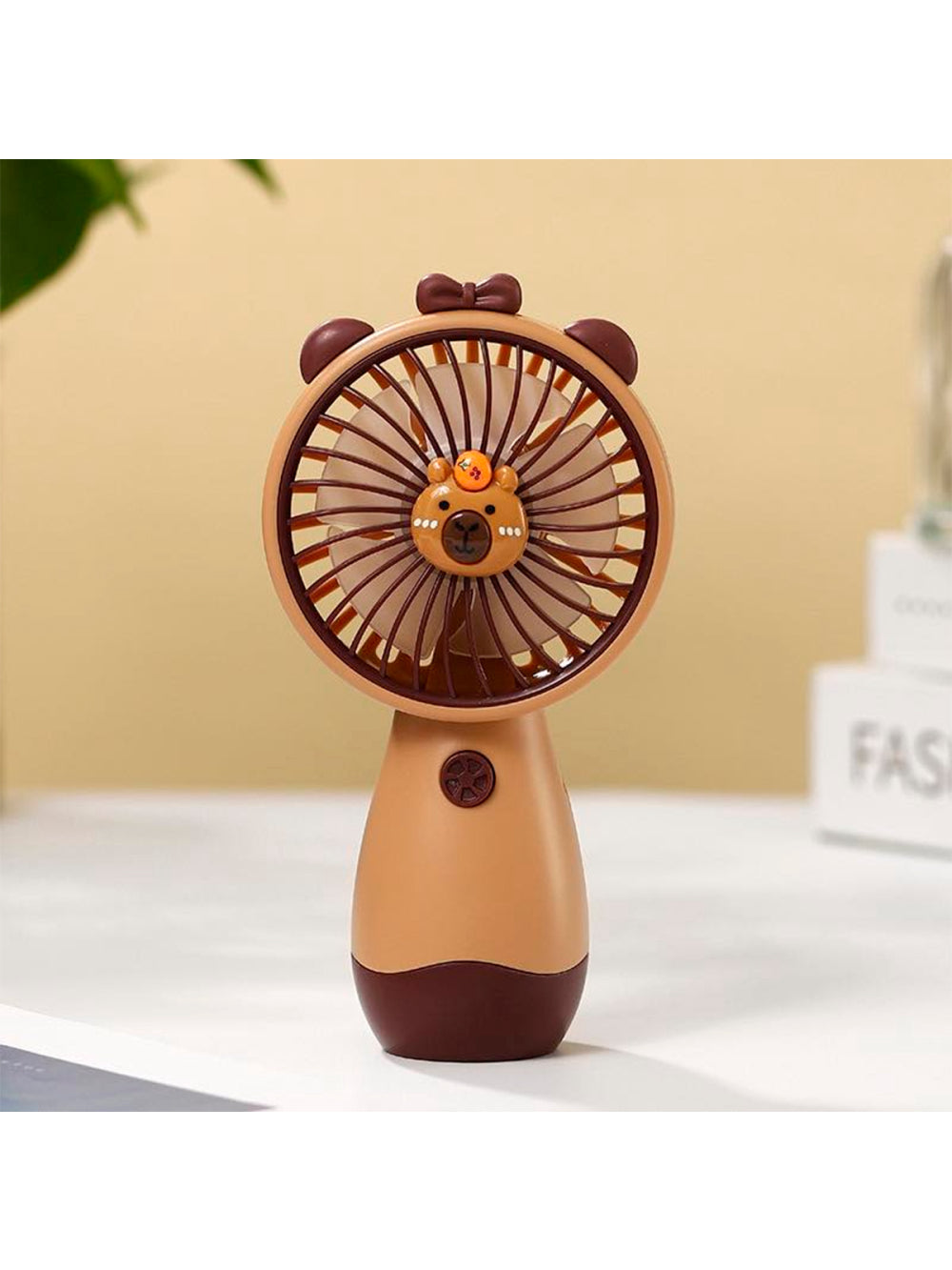 Ventilador de Mão Silencioso Recarregável Portátil USB Cor:Rosa