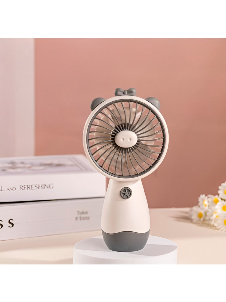 Ventilador de Mão Silencioso Recarregável Portátil USB Cor:Rosa