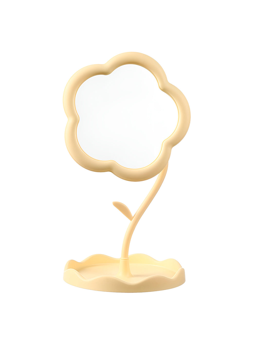 Espelho de Mesa para Maquiagem Formato Flor Decorativo Cor:Pink